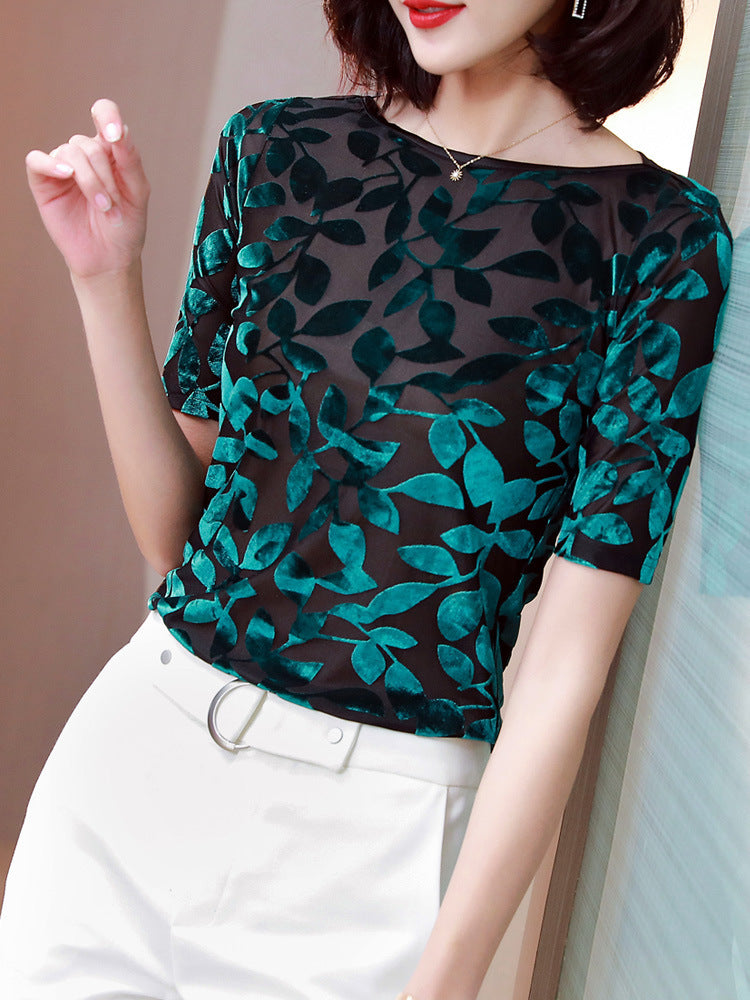Women's V-neck Bottoming Shirt Fashionable